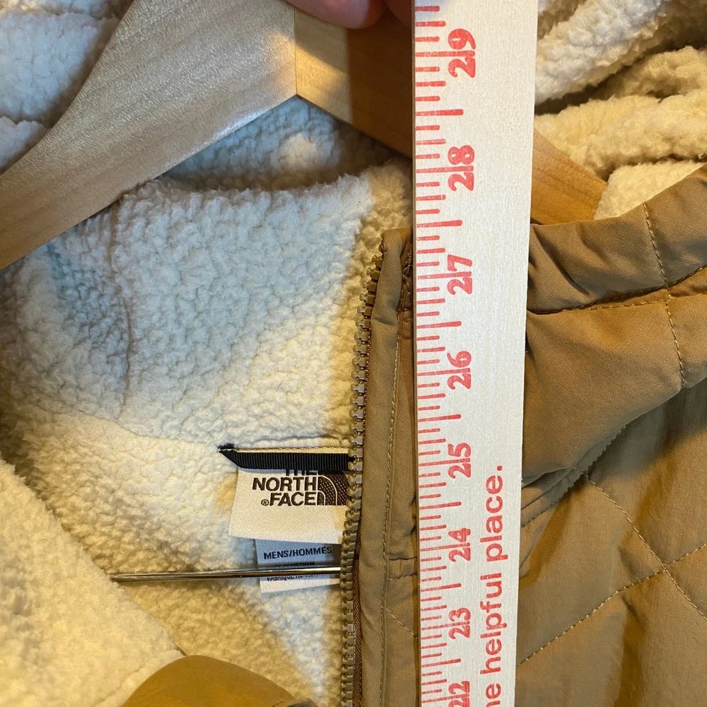 The North Face Cuchillo Sherpa Insulated Full-Zip Hoodie Mens L Brown Excellent
